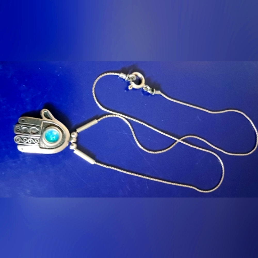 Sterling Didae Hamsa Necklace
